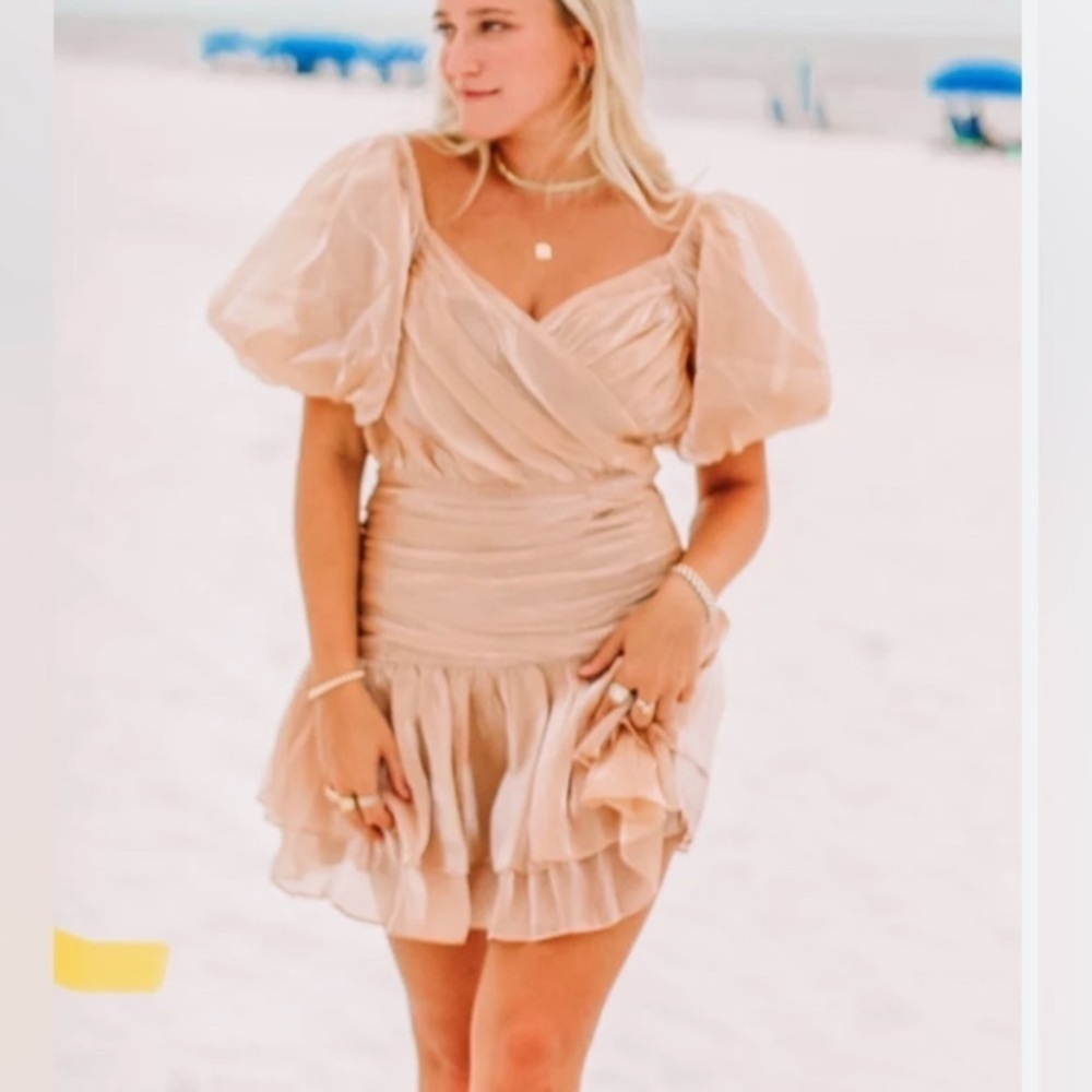STORIA Ruched Mini Dress Fairycore Whimsical - Picture 6 of 14
